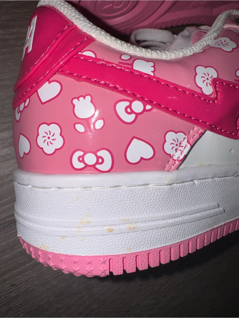 New Bape Sta KRA custom Hello Kitty Kids /adults Pink & White Print Sneakers